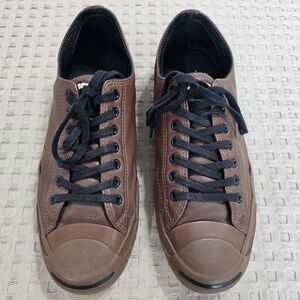 Brown Leather Converse Jack Purcell Low-top Sneakers. Mens 8.5, Wmns 10